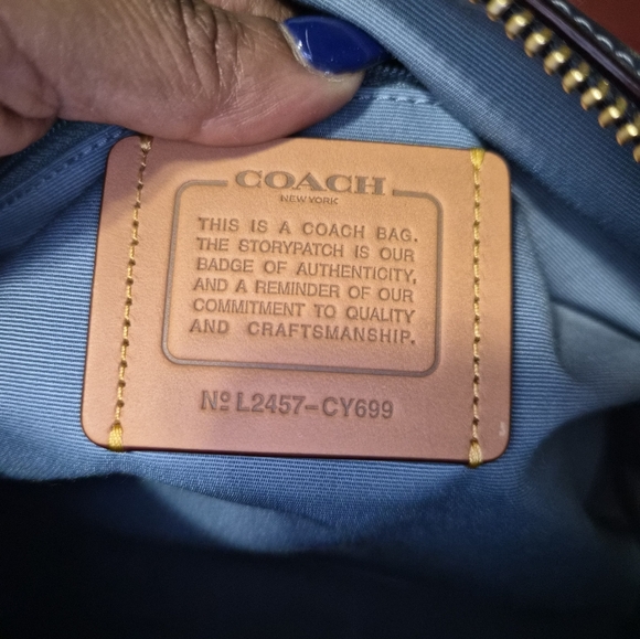 COACH LARGE DENIM ROWAN - Picture 14 of 16